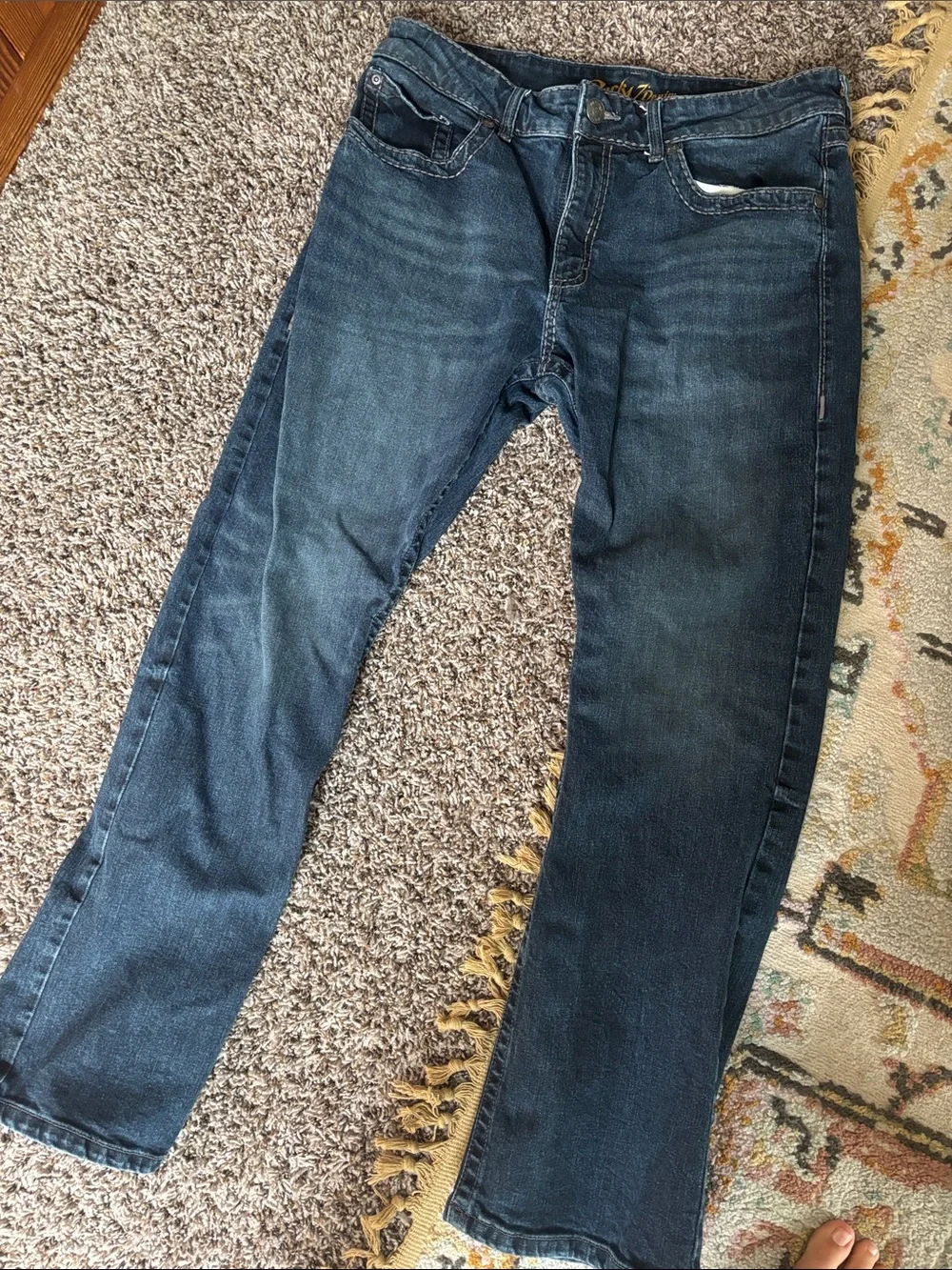 Wrangler Rock & Denim Slim Fit Jeans - Dark Blue